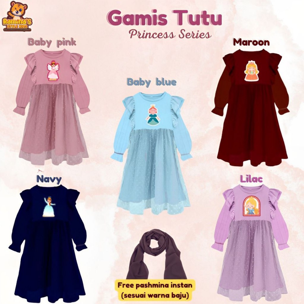 GAMIS /GAMIS ANAK PEREMPUAN /GAMIS DAN PASMINA ANAK /GAMIS LEBARAN ANAK / BAJU MUSLIM ANAK PEREMPUAN
