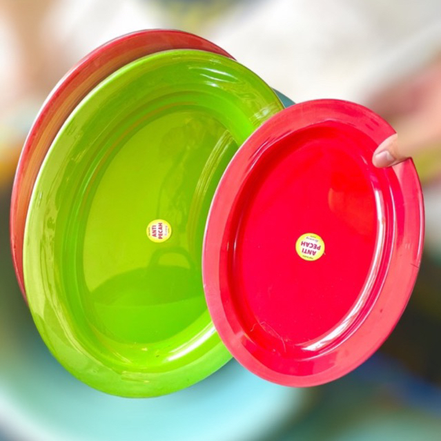 PIRING MELAMIN TEBAL OVAL 10 INCH l piring melamine oval lonjong