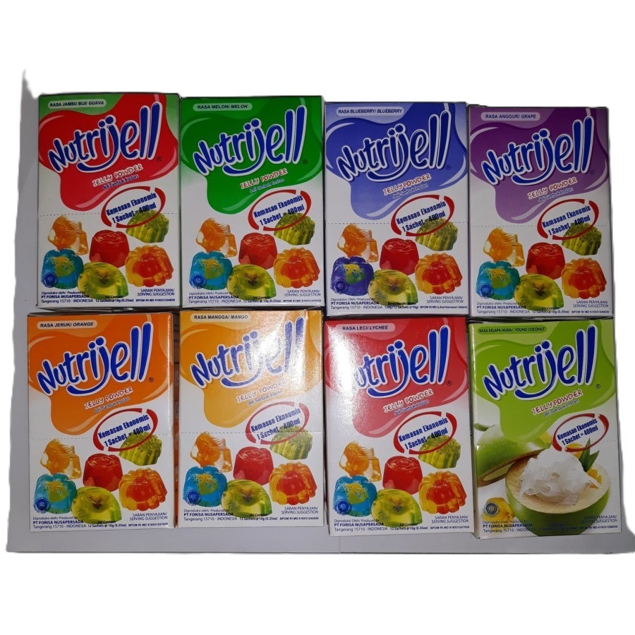 

Nutrijell 10 gr Jelly Powder Kemasan Ekonomis varian rasa buah 1 sachet