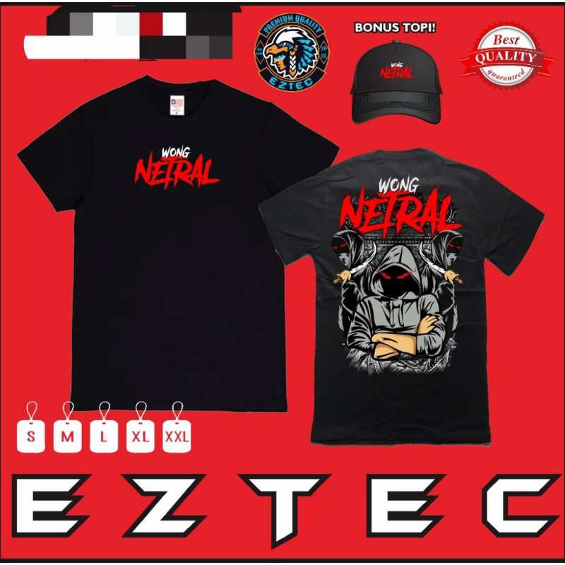 KAOS WONG NETRAL BONUS TOPI // AKU NETRAL