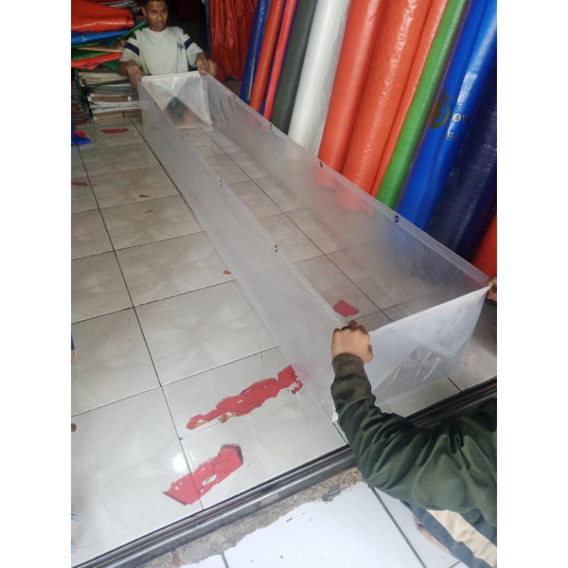 terpal kolam ikan UK 100×50×25 plastik UV 200 micron