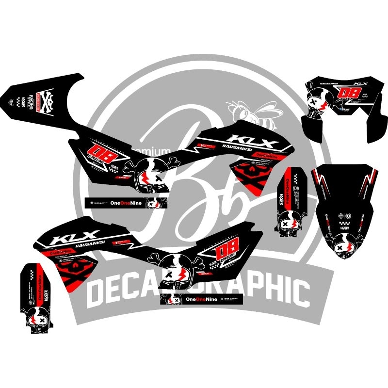 decal KLX BF stiker klx decal custom klxBF150 Striping KLX BF decal KLX 150