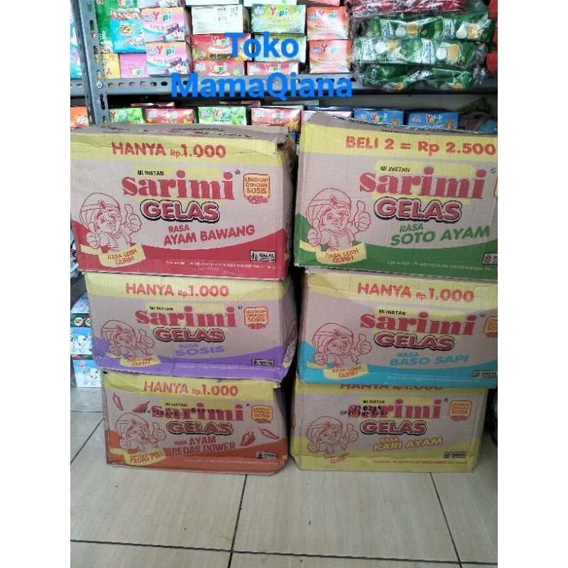 

Sarimie gelas All varian 1dus isi 12receng