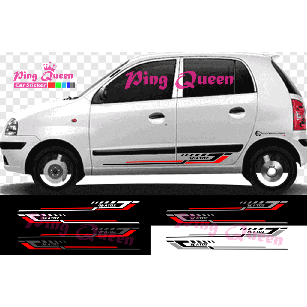 STICKER MOBIL HYUNDAI ATOZ STICKER STRIPING VARIASI MOBIL ATOZ