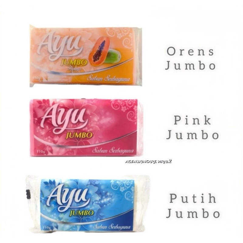 SABUN AYU ECER JUMBO 110 GR// SABUN PAPAYA AYU // SABUN AYU PUTIH // SABUN AYU PINK BPOM