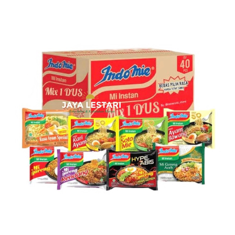 

Mi Instan Indomie Karton (Isi 40/Karton) (11 Varian Rasa)