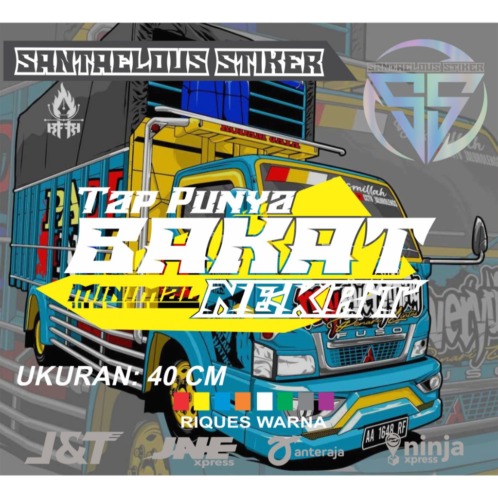 Stiker mobil truk pick up cuting stiker tak punya bakat stiker variasi kaca truk pick up