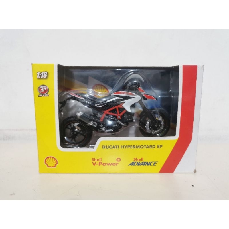 diecast shell ducati hypermotard sp skala 1:18 diecast motor ducati shell