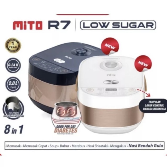 MITO Rice Cooker R7 Low Sugar / Ricecooker Low Carbo MITO ORI BATAM