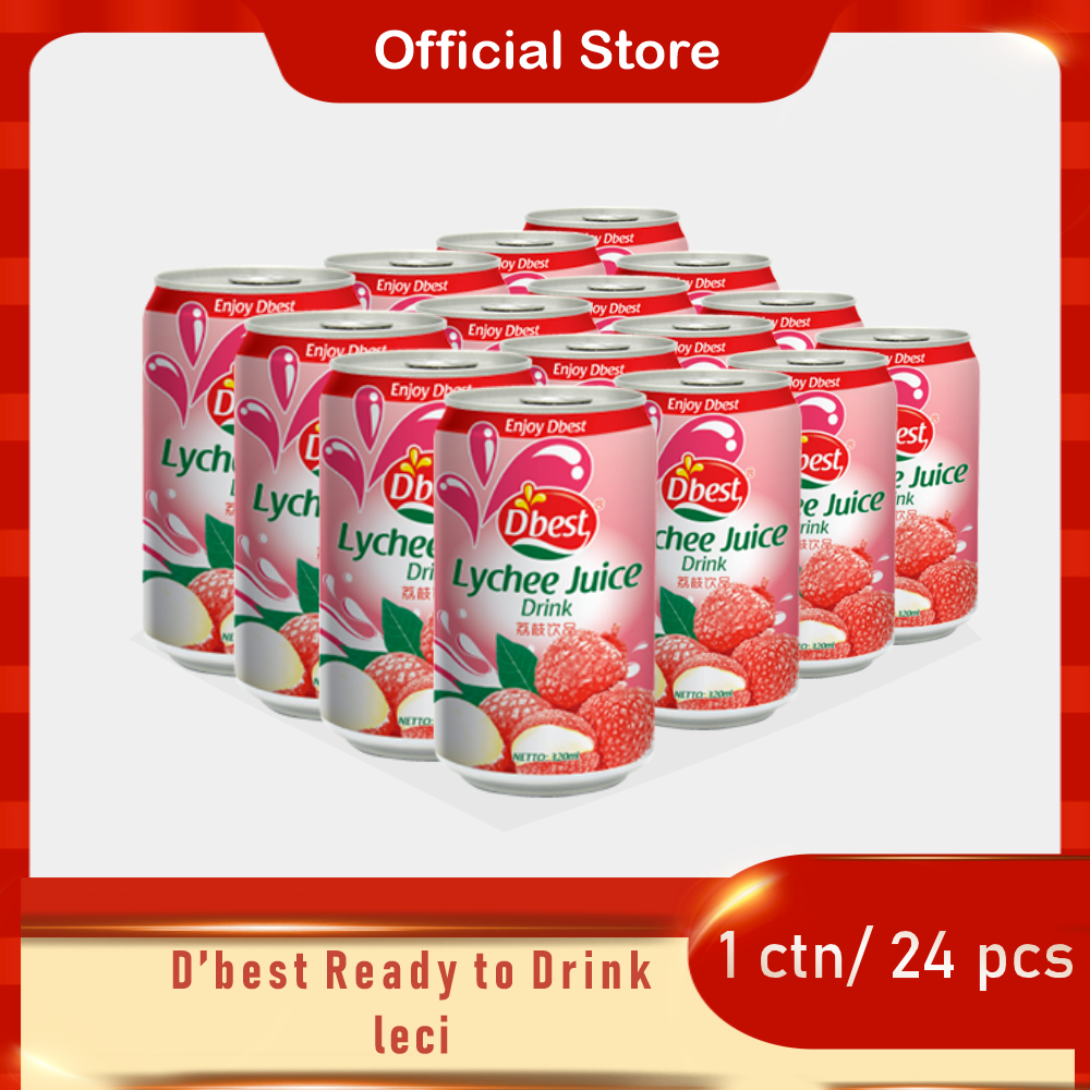 

Minuman Kaleng D'best Lychee 320 ml (1 karton / 24 pcs)