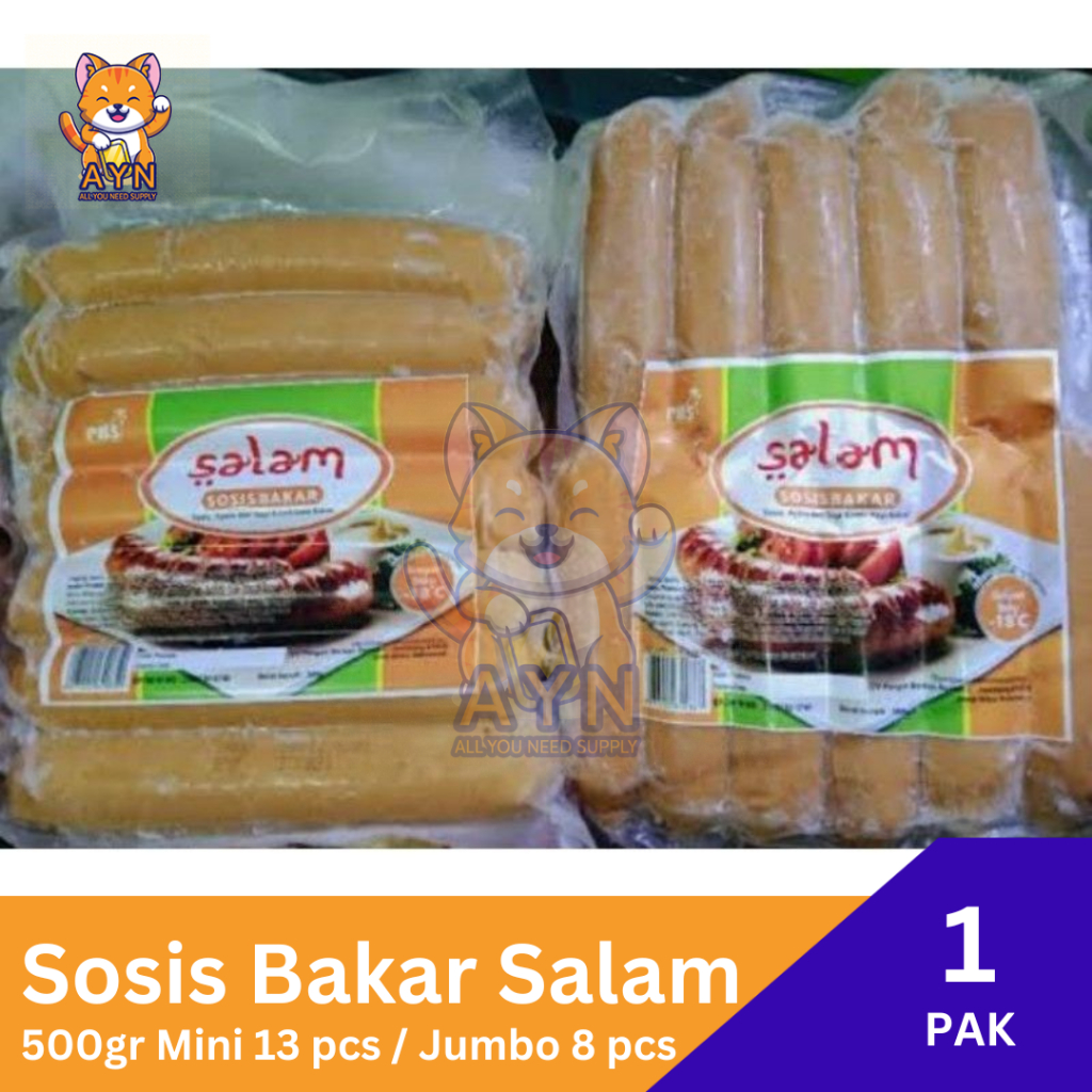 

Sosis Bakar Salam 500gr ( Mini isi 13pcs / Jumbo isi 8 pcs )