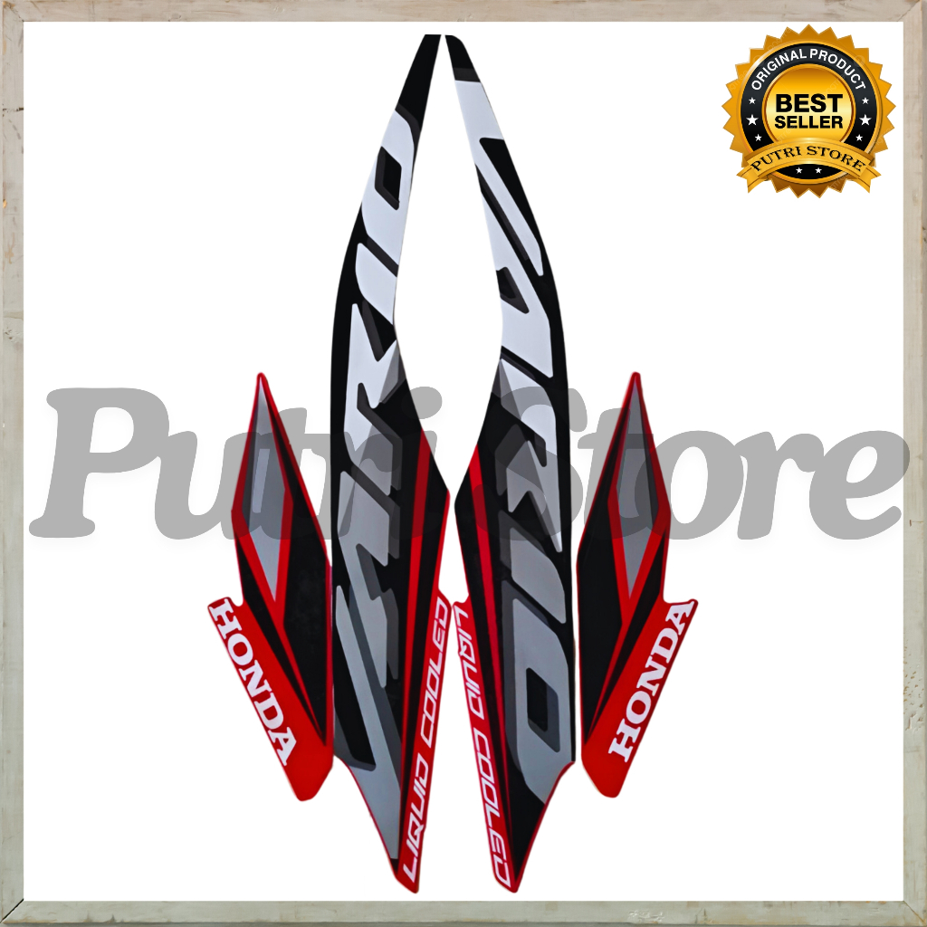 Stiker Striping Honda Vario 125 2021 Merah Putih List Stiker Honda Vario 125 2021
