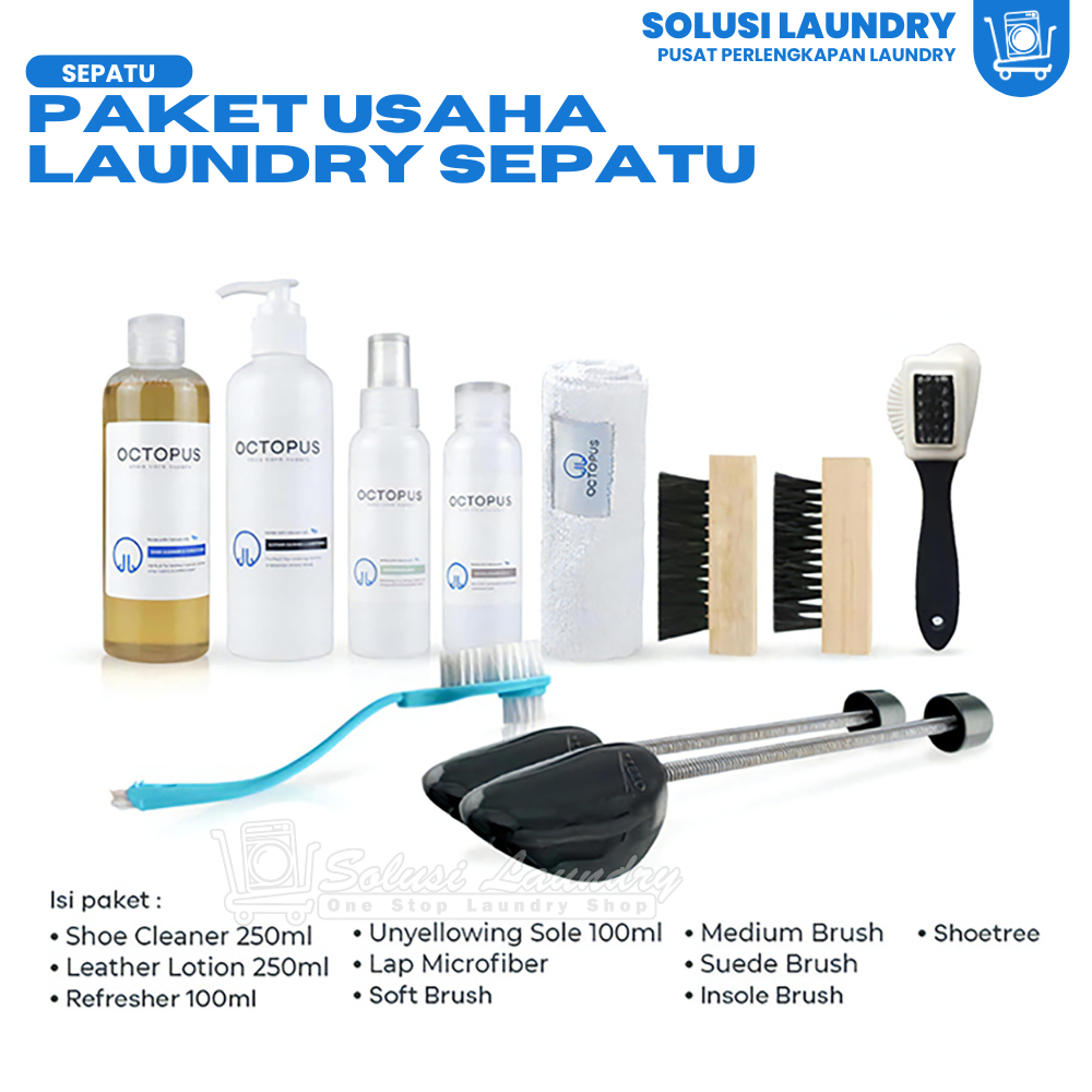 Paket Cuci Sepatu Paket Pembersih Sepatu Octopus