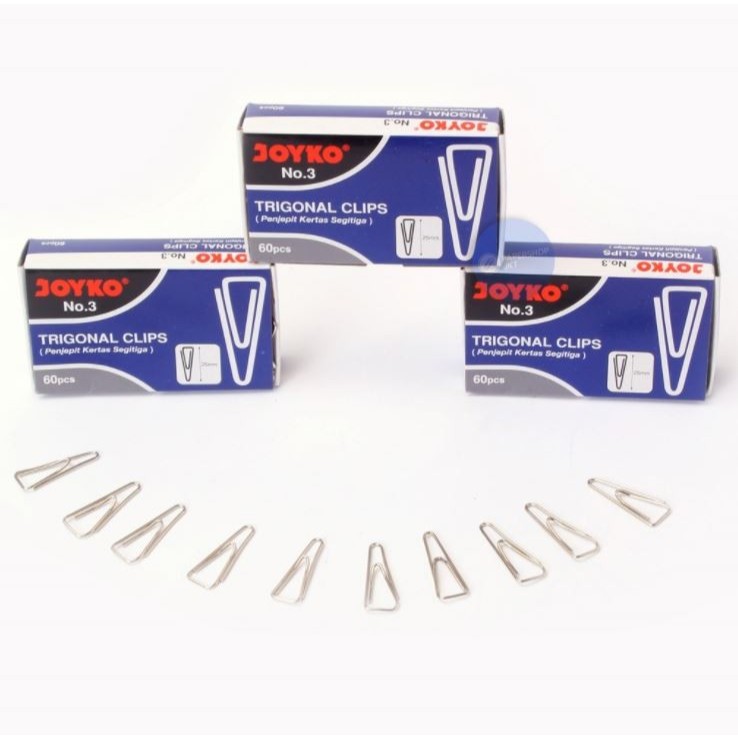 

Trigonal Paper Clip Joyko No.3 / Penjepit Kertas JOYKO / Paper Clip / Clips