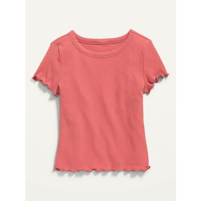 Old Navy Short-Sleeve Rib-Knit Lettuce-Edge T-Shirt