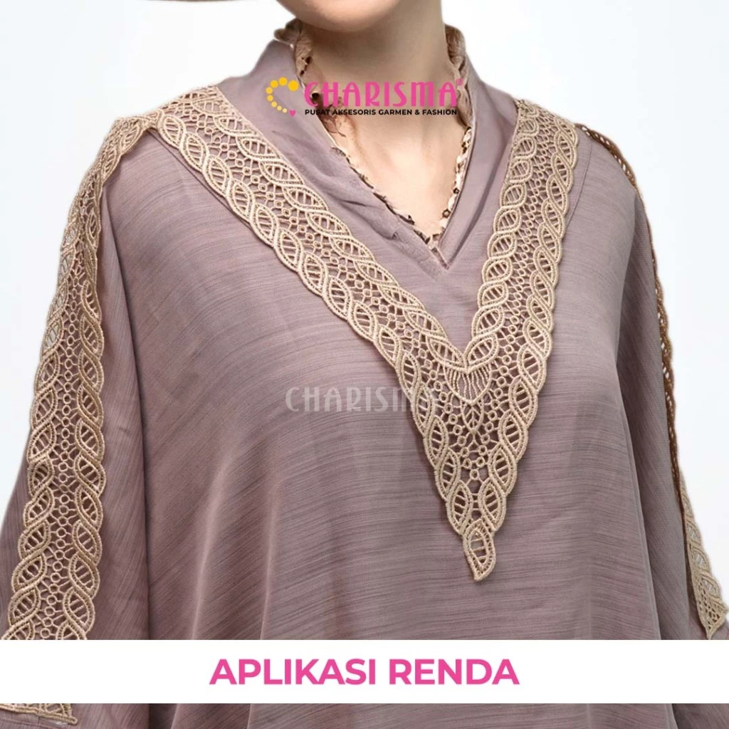 Charisma Kerah Renda Bordir - Kerah Baju Katun / Kerah polyester / Kerah Bordir Aksesoris Fashion