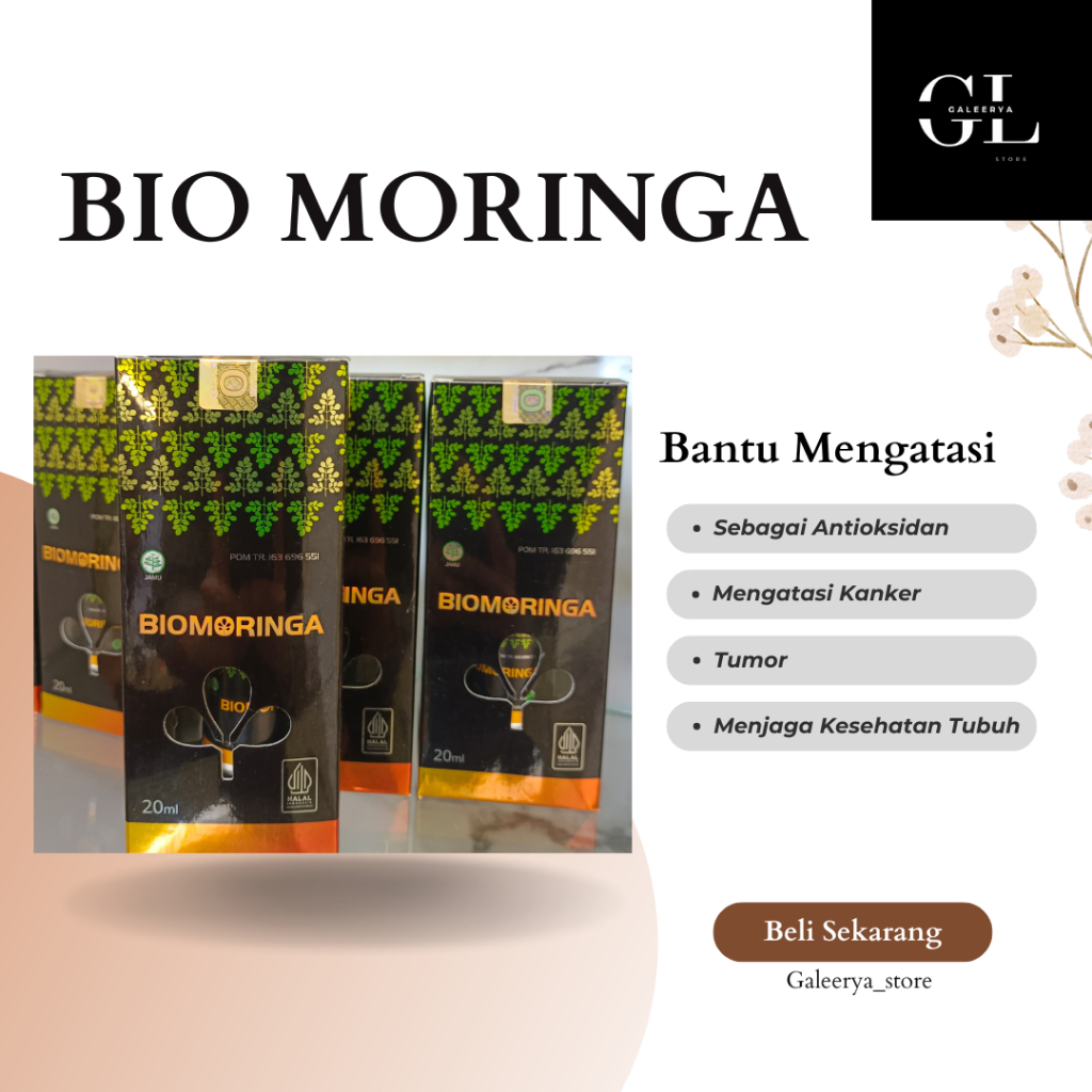 BIO MORINGA Obat Herbal Tetes Atasi Diabetes Dan Asam Urat 20 ml