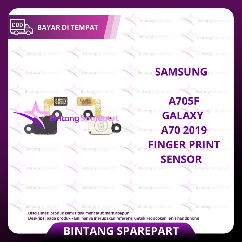 FLEXIBEL SAMSUNG A705F + FINGER PRINT SENSOR ORI ( GALAXY A70 2019 )