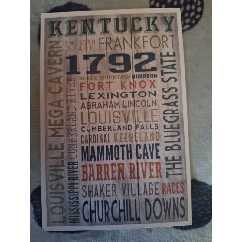 

kartu pos lantern press kentucky/usa postcard