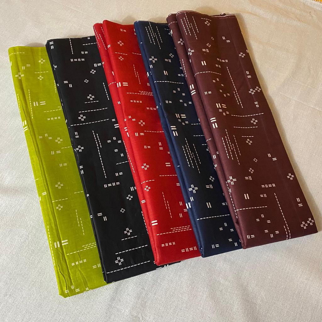 Kain Batik Katun Printing-Motif Sashiko Garis