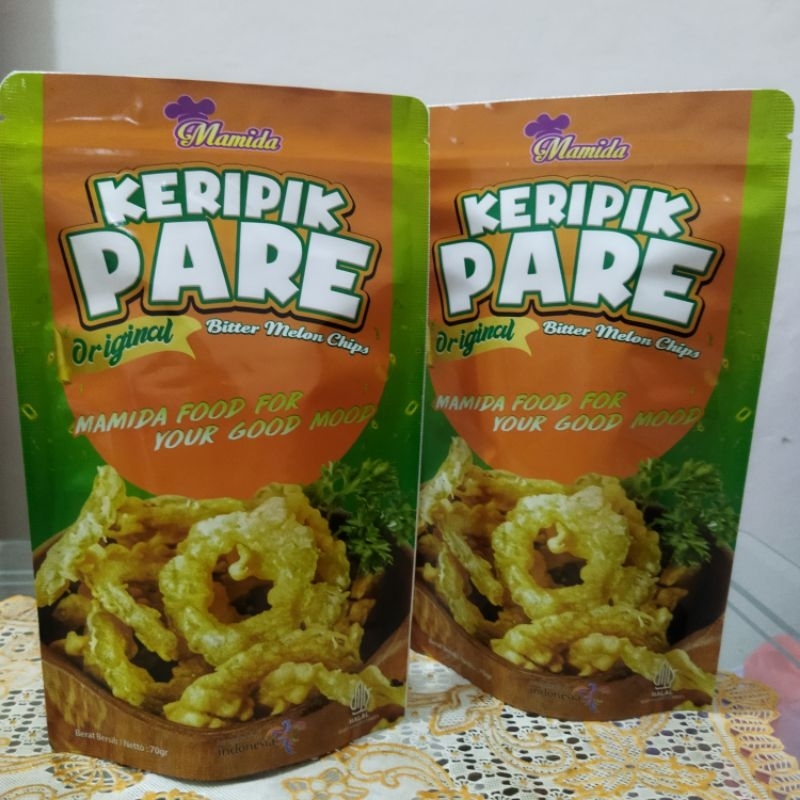 

Mamida Keripik Pare rasa original kress kriuk dan halal