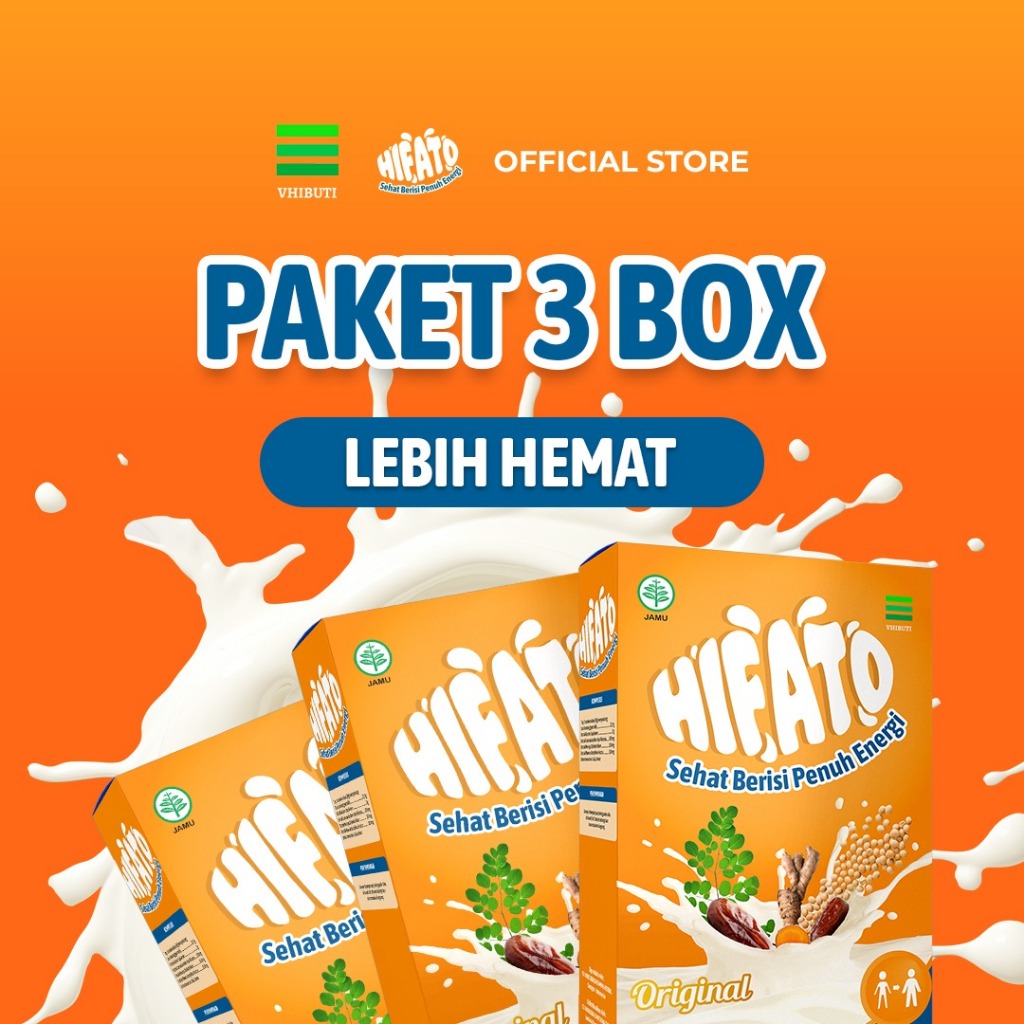 

VHIBUTI Hifato Kids - Susu Kambing/Susu Bubuk Membantu Memelihara Kesehatan/200 gram Paket 3 Box