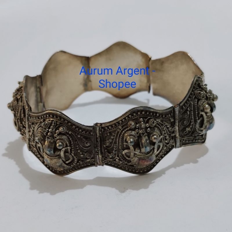 SGL.5-- 1 PC GELANG PERAK ASLI BALI - VINTAGE  -- SILVER BRACELET --