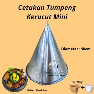 Cetakan Tumpeng  Mini KEEUCUT MINI/ Kecil Cetakan Tumpeng Kerucut ulang tahun mini 17 agustus Loyang