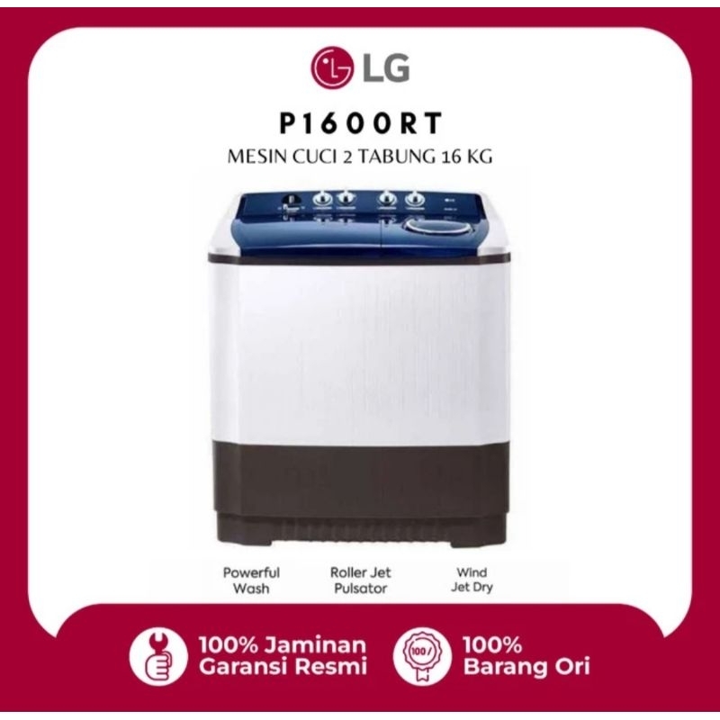 MESIN CUCI LG 2TABUNG 16KG LG P1600 MESINCUCI LG 2 TABUNG 16 KG P 1600