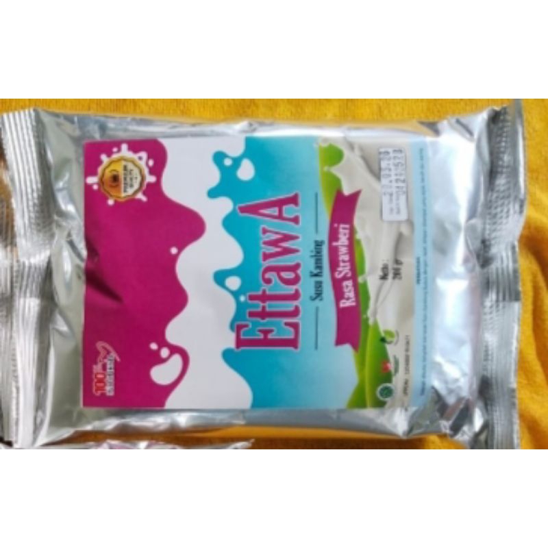 

Susu kambing Etawa bubuk rasa strawberry