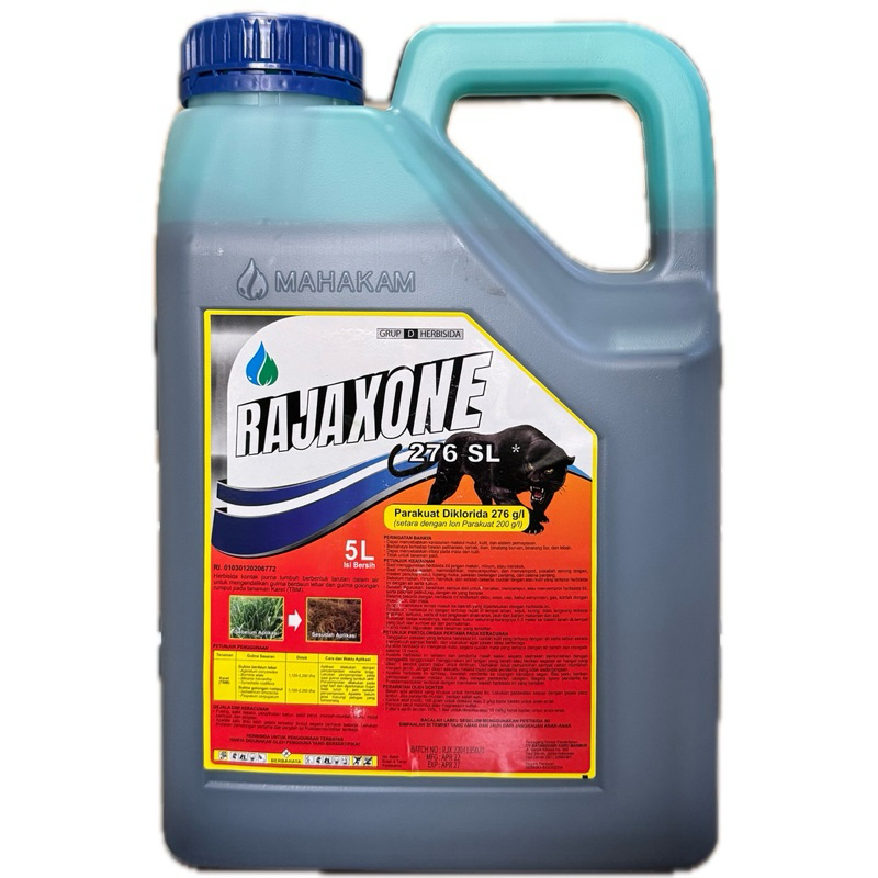 HERBISIDA RAJAXONE 276 SL 5 LITER/RACUN KONTAK PARAKUAT DIKLORIDA GULMA LEBAR DAN RUMPUT 5L