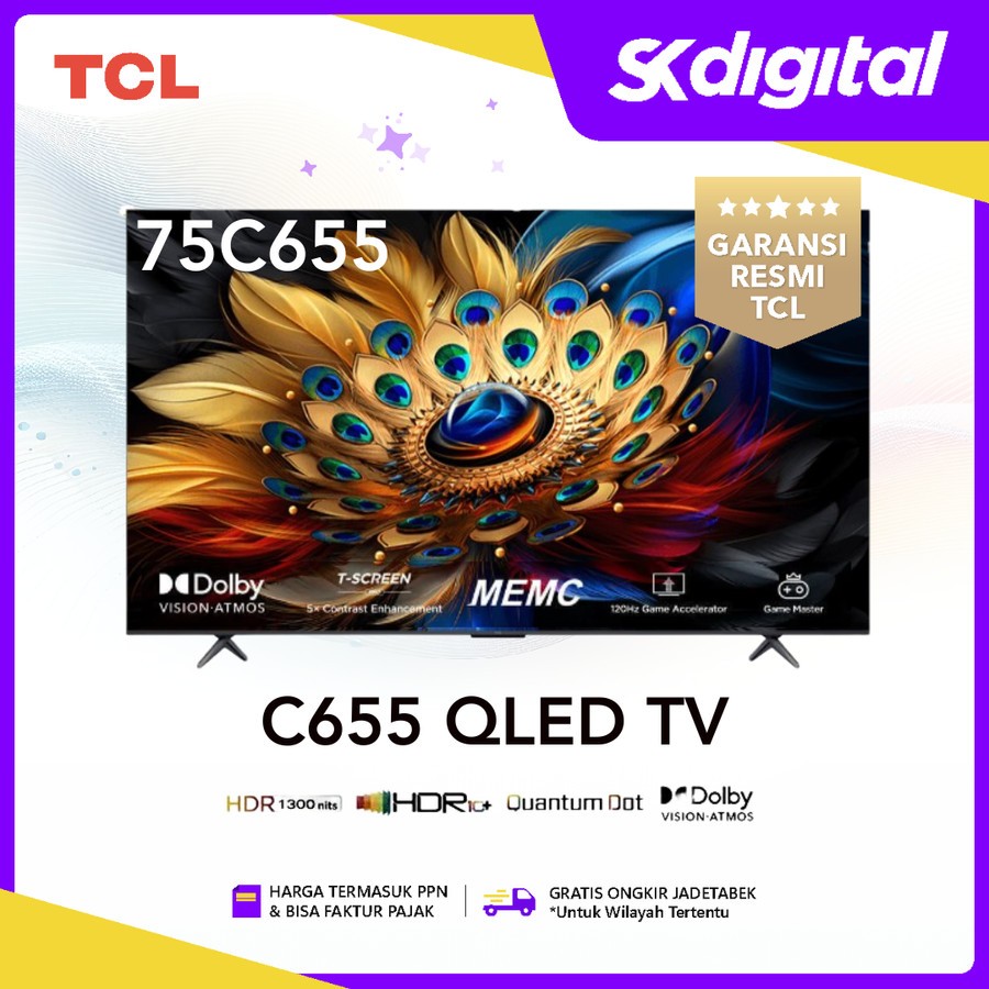 TV TCL 75C655 Qled Pro 4K uhd 75 inch smart tv