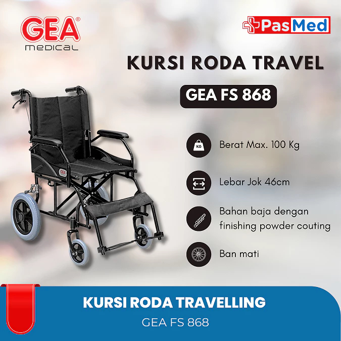 GEA Kursi Roda Traveling Roda kecil FS 868