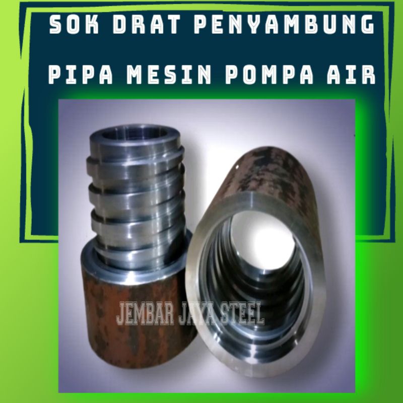 Sok Drat 2 Inchi Socket Luar Dalam Penyambung Pipa Mesin Bor Sumur