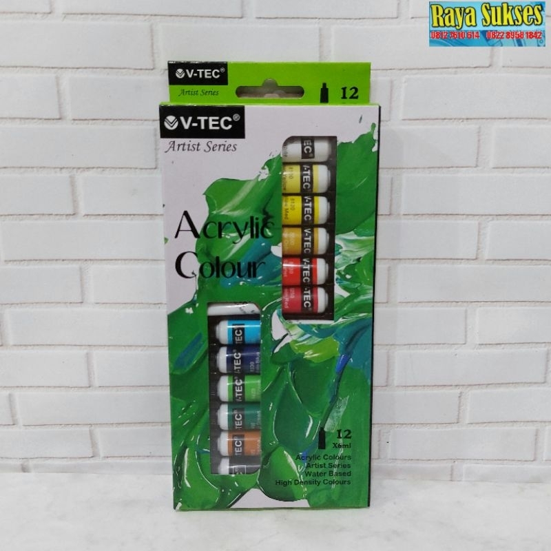 

Acrylic Colours V-Tec 12 Warna 6 ml/Cat Akrilik V-Tec 12 Warna 6 ml/Cat Akrilik