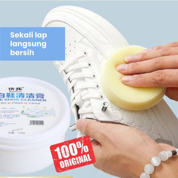 Krim Pembersih Sepatu + Spons | Krim Pemutih Sepatu Putih | Sabun Sepatu | Alat Pembersih Dekontamin