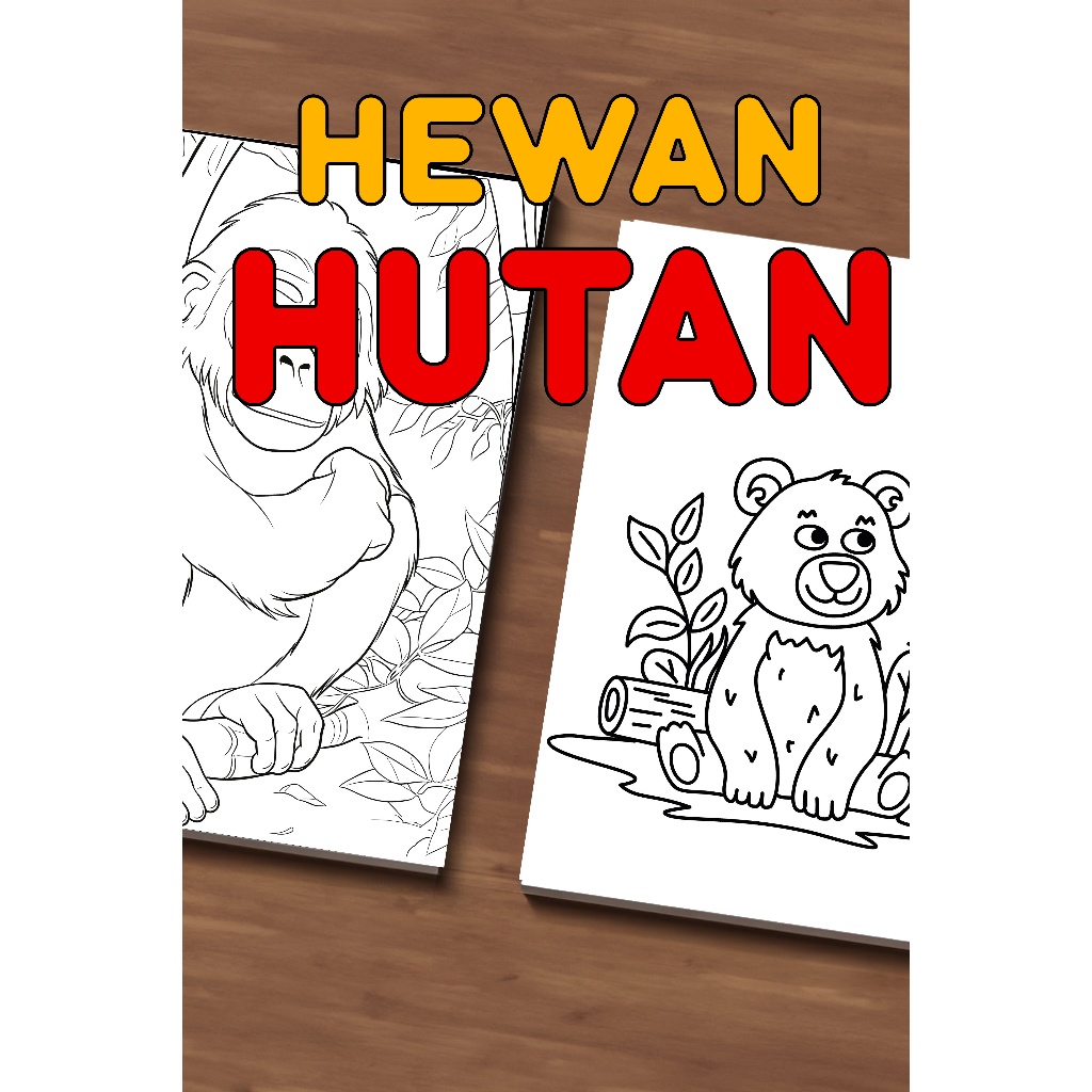 

KERTAS MEWARNAI A3, TEMA HEWAN HUTAN