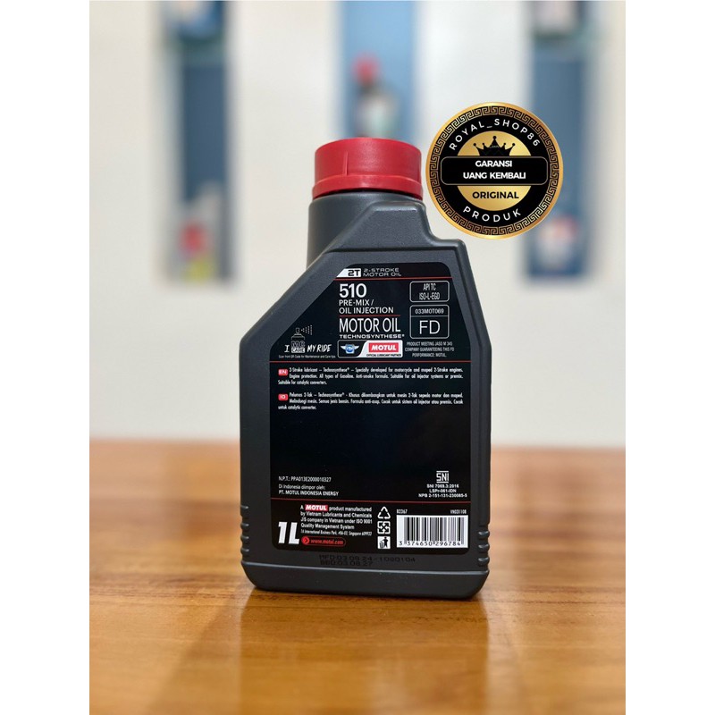 Sm OLI MOTUL 510 2TAK OLI SAMPING MOTUL 1 LITER ORIGINAL