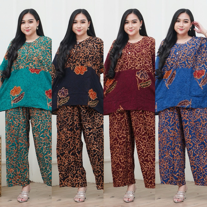 SETELAN CELANA PANJANG JUMBO BATIK LD 140/SETELAN CELANA PANJANG JUMBO
