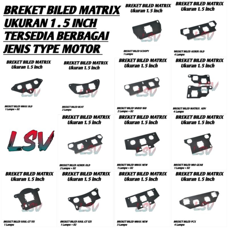 Bracket Biled 1.5 Inch Matrix Breket Breaket Biled Matrix 1.5 Inch All Matic MATRIX 1.5 Soul Vario