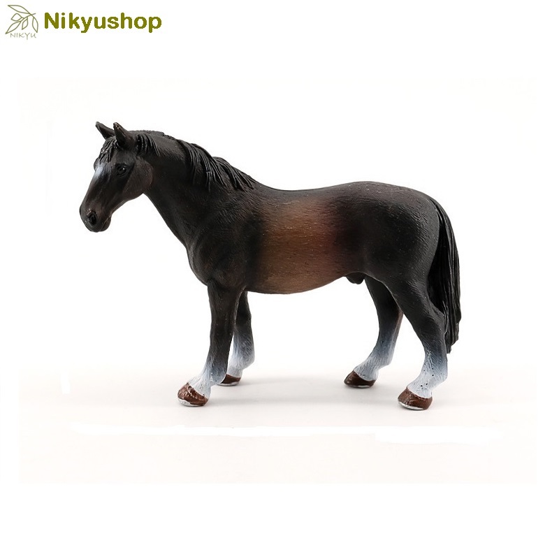 [Nikyushop] Mainan Edukasi Pajangan Miniatur Hewan Figure Kuda Hanoverian Stallion