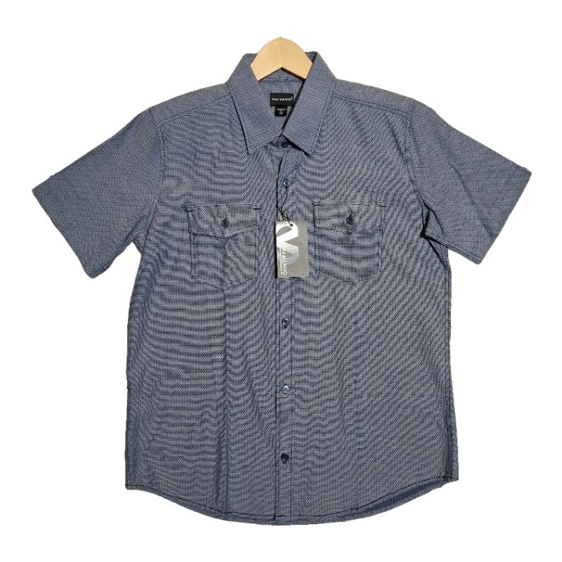 VIALI MILANO Kemeja Pendek Pria Kasual Regular Fit