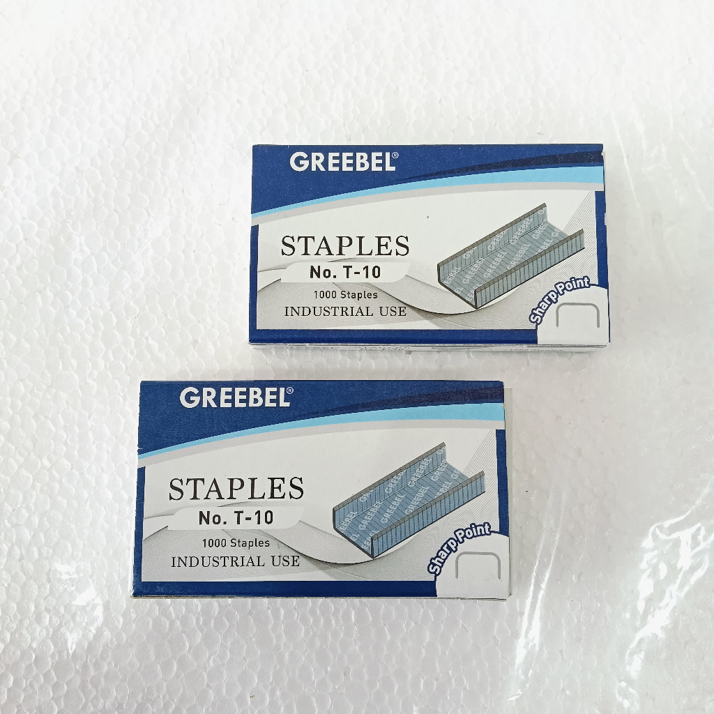 

ISI STAPLES TEMBAK T-10 GREEBEL REFIL GUN TACKER STAPLER 10MM (3/8)