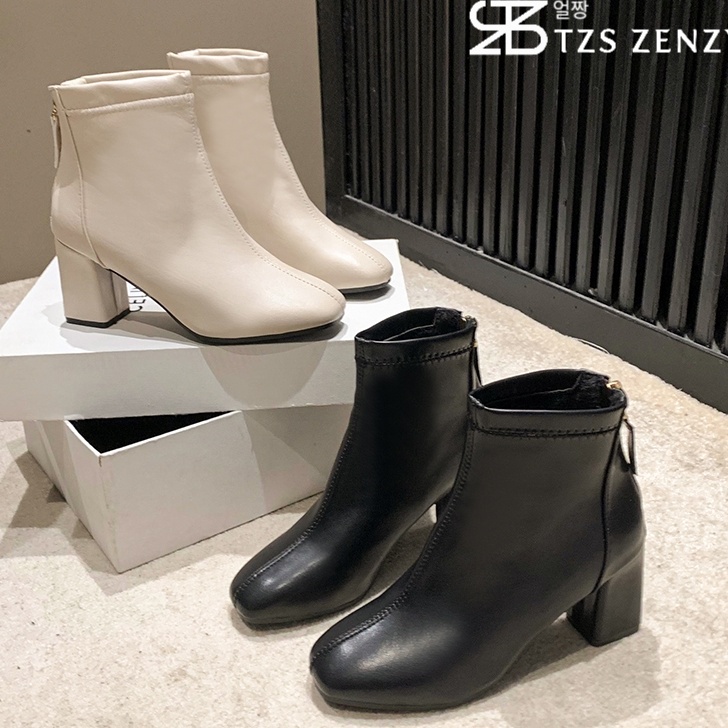 FG2 TZS Zenzy Quinn Boots  Sepatu Boots Wanita  Boots Heel Wanita  Sepatu Boot Fashion