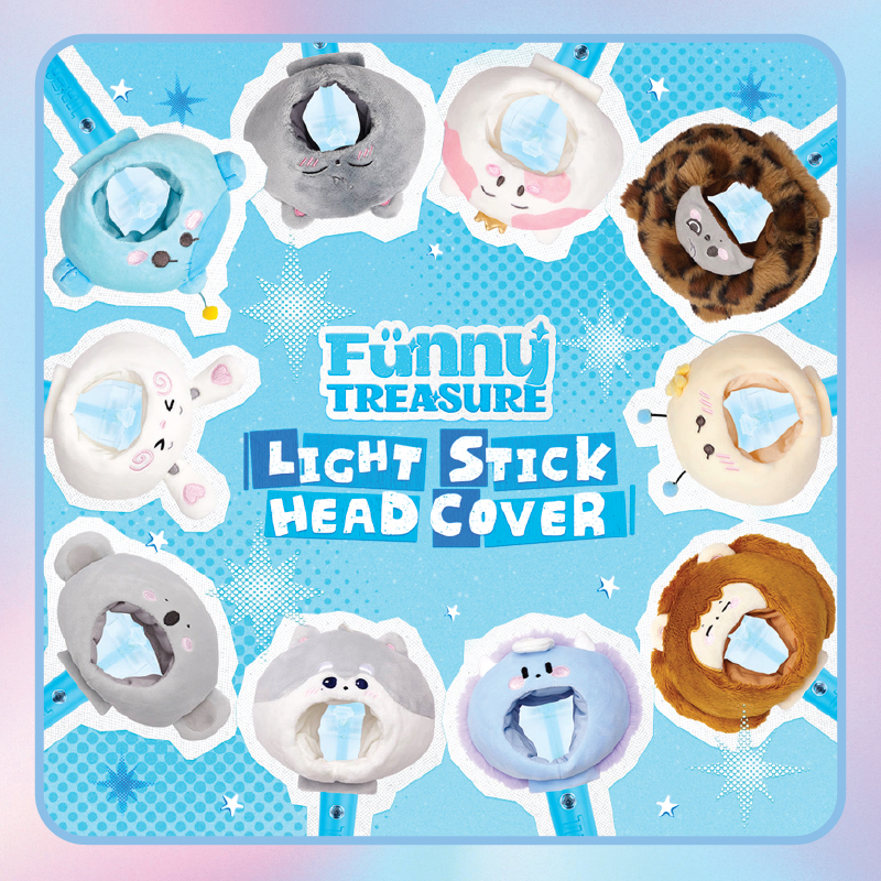 TREASURE - FUNNY TREASURE Lightstick Head Cover | Merch Doll, Keyring, Bag [OFFICIAL FROM WEVERSE]