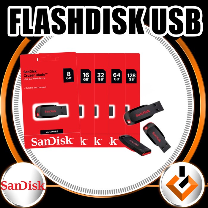Flashdisk sandisk Original Cruzer Blade Flashdisk usb