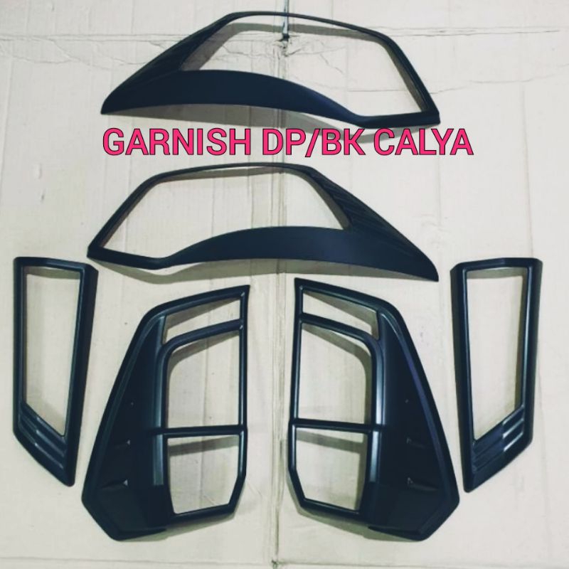 LIST LAMPU GARNISH CALYA SIGRA HITAM DEPAN BELAKANG