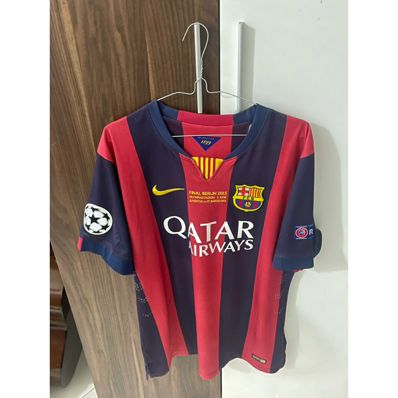 jersey barcelona home 2014/2015 size L final berlin nns messi