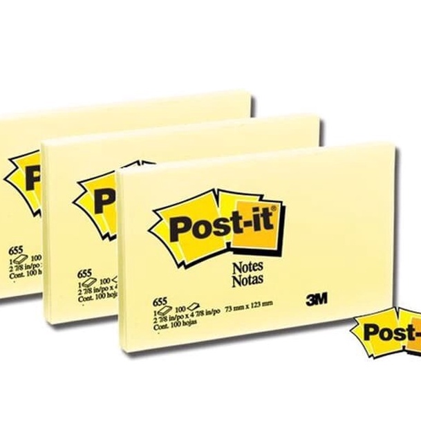 

DESAIN KHUSUS PROMO Sticky Note 3M 655 76x127MM 1PAD