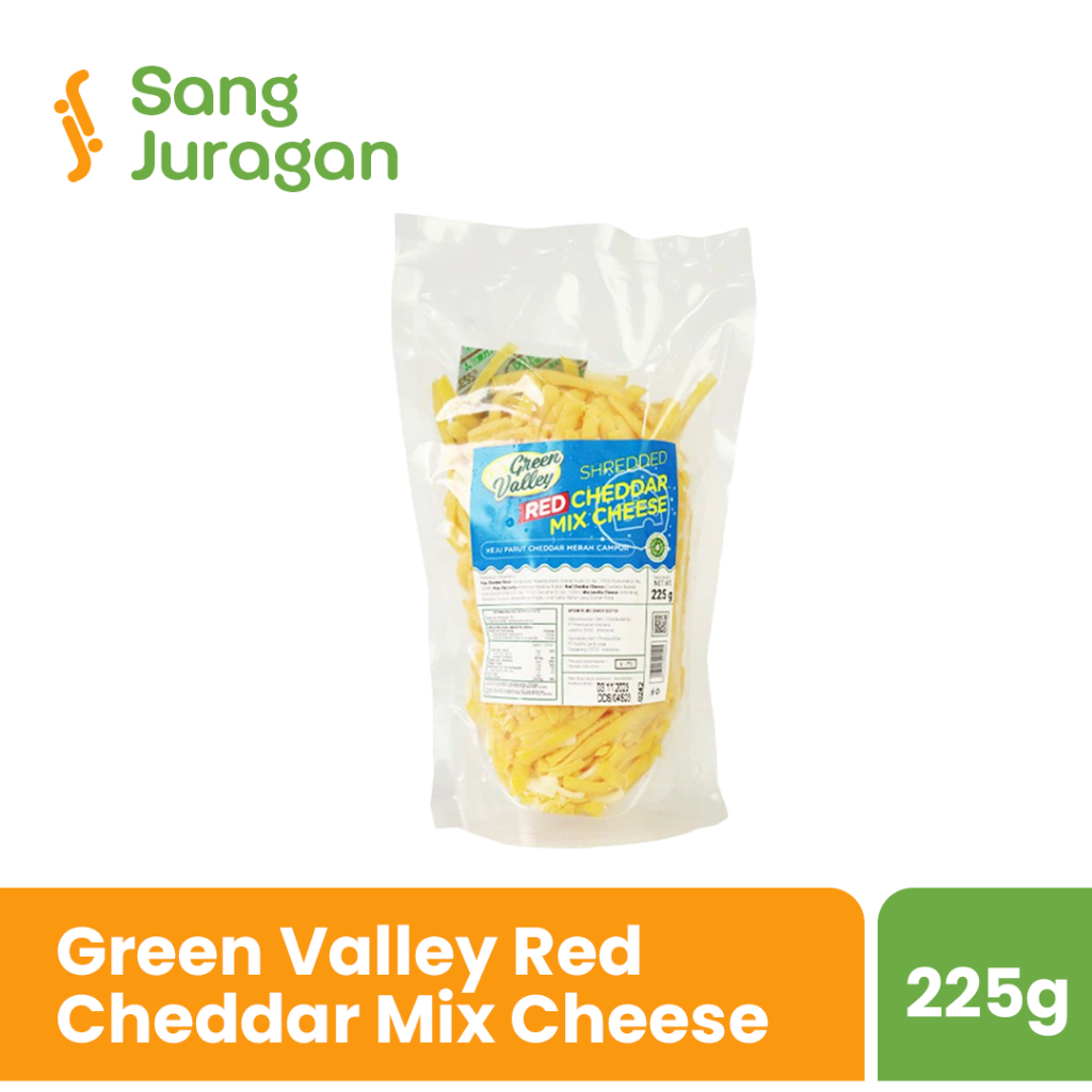 

Green Valley Shredded Red Cheddar Mix Cheese 225g